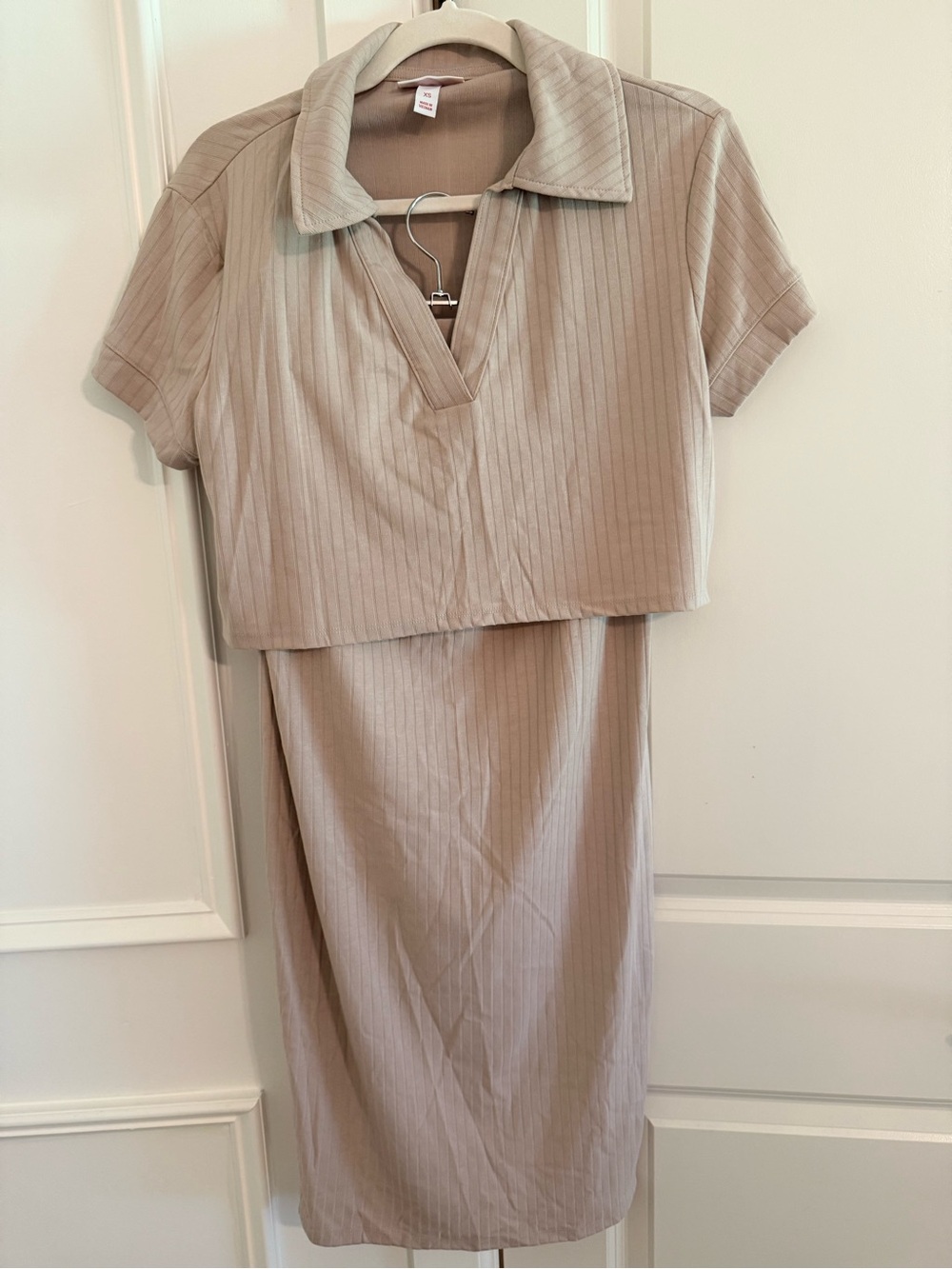 Isabel Maternity by Ingrid and Isabel Target Size XS NWOT taupe shirt/skirt set